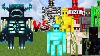 Warden vs all golems  Minecraft Mob Battle [upl. by Noir]