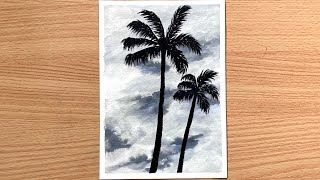 Beautiful Rainy Clouds Scenery Painting Tutorial Step By Step With Watercolor [upl. by Seiber313]