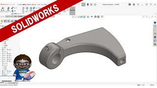 SOLIDWORKSCSWA練習問題SectionIProblem6 [upl. by Herzen]