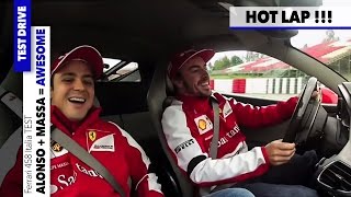 Ferrari 458 Italia ON BOARD Test Drive Alonso amp Massa HOT LAP [upl. by Blen190]