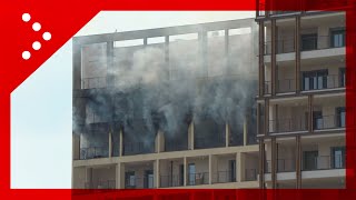 Milano incendio in un palazzo di recente costruzione in via Gallarate zona nord ovest della città [upl. by Nylrebma756]