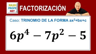 Caso 6 de factorización trinomio de la forma ax²bxc Ejercicio 5 [upl. by Annahahs190]