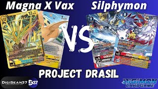 Magnamon X Antibody Vaccine VS SilphymonValkyrimon  Digimon Card Game  BT16 Beginning Observer [upl. by Niowtna]