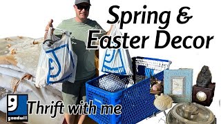 Thrift With Me Spring and Easter Decor  shopping for resale at Goodwill  Reselling [upl. by Stutsman604]