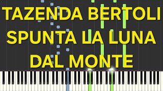 tazenda bertolispunta la luna dal monterallentatoslowpiano facile easy tutorial [upl. by Foah]