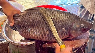 Amazing Cutting Skills  Incredible Big Rohu Fish Cutting By Expert Fish Cutter [upl. by Ayekel]