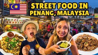 FIRST TIME TRYING STREET FOOD IN PENANG MALAYSIA 🇲🇾 [upl. by Saerdna574]