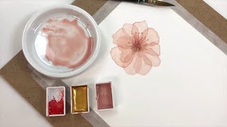 🌸 Handmade Mulling Watercolor Paint ASMR amp Music Therapy Relax in 13 Minutes [upl. by Ellemac]