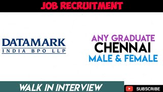 Datamark India Bpo Ltd Job VacancyAmbattur JobsMale amp FemaleTamilnadu JobsMnc Jobs [upl. by Atnaloj]