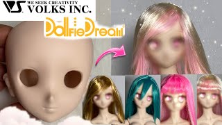 Unboxing My First Dollfie Dream 😭🤩 doing her FaceUp  Wig Haul [upl. by Themis]