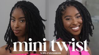 how to mini twist  outre xpression twisted up afro springy twist [upl. by Ys]