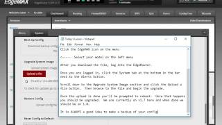 Beginners Guide to EdgeRouter Devices  Upgrade EdgeMAX OS [upl. by Elahcar]