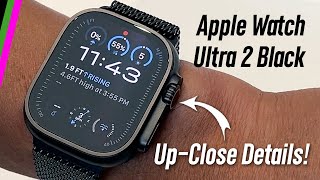 Apple Watch Ultra 2 Black Titanium Milanese  UpClose Details [upl. by Sirob]