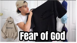 Fear of God Essentials  The Black collection With Sizing Tips [upl. by Lezirg676]