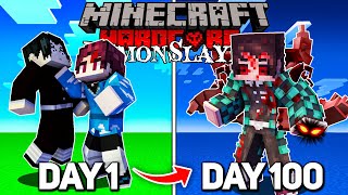 I Survived 100 Days in Minecraft Demon Slayer as a DEMON And THIS is What Happened [upl. by Natalina]