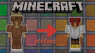 How To Dye Armor In Minecraft Bedrock [upl. by Hewes]