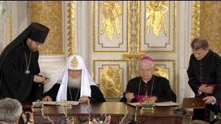 Kirchenoberhäupter von Polen und Russland rufen zur Versöhnung auf [upl. by Cosme749]