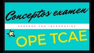 POSIBLES PREGUNTAS DE EXAMEN  OPE TCAE  CONCEPTOS QUE NECESITAS SABER  SANIDAD [upl. by Ahsinor]