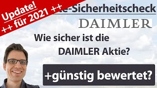 Daimler Aktienanalyse – Update 2021 Wie sicher ist die Aktie günstig bewertet [upl. by Anassor887]