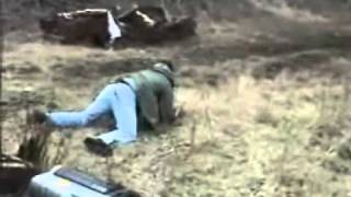 Man falls over whilst holding pistol and fires twice haha fail [upl. by Pember]