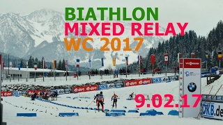 BIATHLON MIXED RELAY 9022017 World Championships Hochfilzen Austria [upl. by Hurwitz565]