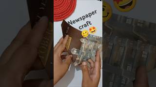 Newspaper craft 🥹 diy youtube shortvideo [upl. by Idnas]