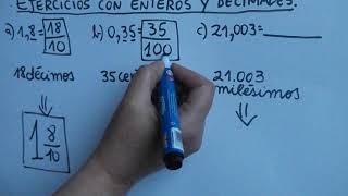 Clase 4 Decimos centesimos y milesimos La fraccion decimal [upl. by Seamus]