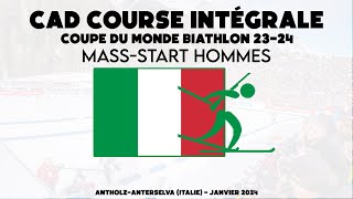 Biathlon  MassStart Hommes  AntholzAnterselva Italie  CDM 2324 Replay CAD 21012024 [upl. by Notluf290]