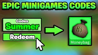 ROBLOX Epic Minigames WORKING July amp August Codes 2023 FREE Pets [upl. by Ahsiele788]