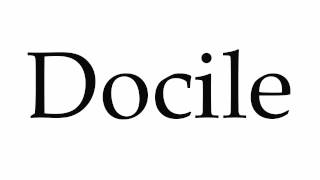 How to Pronounce Docile [upl. by Maher60]