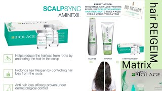 Matrix hair treatmentMATRIX Biolage ScalpSync Aminexil Hair Treatment best for hair fall anti dand [upl. by Remat515]