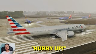 A quotRealisticquot Flight During a Hurricane in Microsoft Flight Simulator with ATC 777300ER [upl. by Acirretal639]