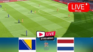 Live Bosnia vs Netherlands  UEFA Nations League｜Watch Today’s Match [upl. by Oetomit]