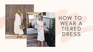 Get Dressed With Merrick How to Wear Tiered Midi Dresses [upl. by Marybelle]