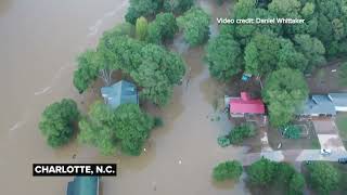 Aerial Damage of Asheville NC after Hurricane Helene [upl. by Ahtael]