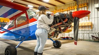 Lycoming O320 Cylinder Change on a Citabria 7GCAA [upl. by Sirmons]