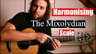 Harmonising The Mixolydian Scale Lesson with TABS [upl. by Eniledam]