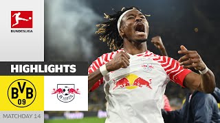 Borussia Dortmund  RB Leipzig 23  Highlights  Matchday 14 –Bundesliga 202324 [upl. by Amelie]