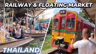 Bangkok Day Trip Bangkok Train Market amp Floating Market Tour 🇹🇭 [upl. by Laney]