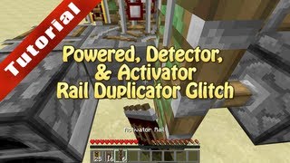 Minecraft Tutorial PoweredDetectorActivator Rail Duplicator Works in 152 and 16 snapshots [upl. by Gwendolen]