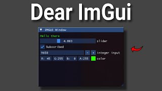 Dear ImGui In C Under 10 Minutes  Tutorial [upl. by Agle]