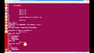 GDB Debugging  GDB Quickstart  Breakpoints and Printing values [upl. by Lede]