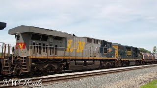 CSX 1850 on M561 plus two other CSX trains Lima Ohio Bible Road [upl. by Nangem]