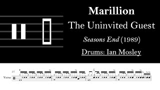 Marillion  The Uninvited Guest Drum Sheet Music Transcription [upl. by Balmuth]