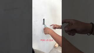 COMO INSTALAR UN TOMACORRIENTES electricista diseñodeinteriores electricidad diy diyproject [upl. by Kalikow398]