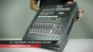 12 Channel Powered Mixer  Monoprice Quick Look [upl. by Stedman711]