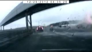 Dashcam Captures Red Wings Tupolev Tu204 Crash In Moscow [upl. by Nolyak625]