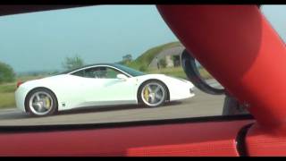 Koenigsegg Agera R vs Ferrari 458 filmed from Koenigsegg [upl. by Ntisuj]