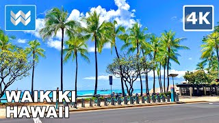 4K Exploring Waikiki in Honolulu Hawaii USA Walking Tour amp Travel Vacation Guide 🎧 Binaural Sound [upl. by Ahtnamys]