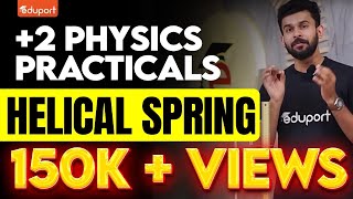 Plus Two Physics Practicals  Helical Spring  Eduport Plus Two [upl. by Begga154]